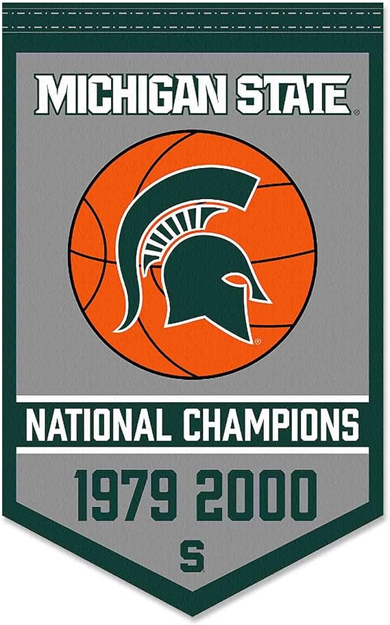 Michigan State Spartans Basketball National Champions Banner