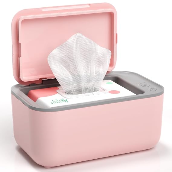 Chefhandy Baby Wipe Warmer, 3 Temperature Settings, Large Capacity, Pink
