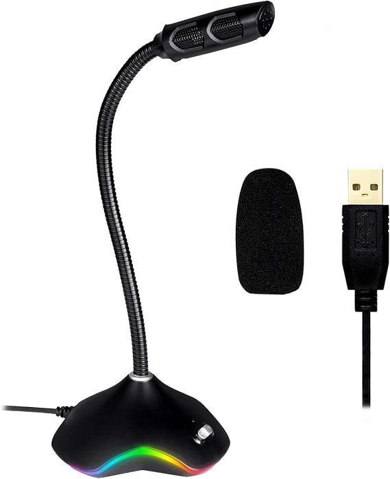 KLIM Rhapsody + Gaming RGB Desktop USB Microphone + Best Sound Quality + Voice Recording, Speech Recognition, Streaming + YouTube Podcast Microphone + Compatible Windows Mac PS4 Mic + New Version