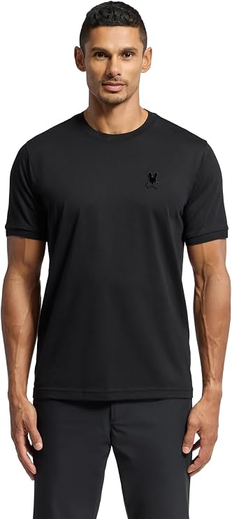 Psycho Bunny Men's Black Classic Crew Neck T-Shirt