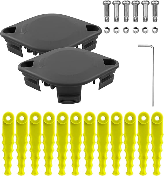 ACFHRL2 Weed Eater Bladed Head, Trimmer Head Kit with 12 Quick Load Blades, Compatible with Ryobi 18V 24V 40V RY40210 RY40210A String Trimmers
