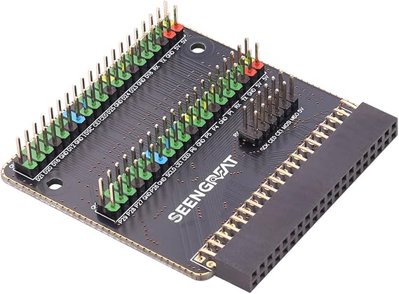 GPIO Expansion Board for Raspberry Pi, 40-Pin Header Breakout Module | 40-pin dual-row GPIO breakout board with I2C, SPI and UART access, compatible with Raspberry Pi peripheral projects