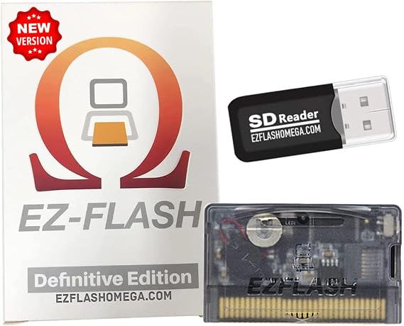 EZ Flash Omega Definitive Edition EZFlash Game Card EZ-Flash for GBA GBA SP DS NDS NDS Lite iDSL IMPEX Source | EZ Flash Omega Definitive Edition B New Version, Compatible with GBA, GBA SP, DS & DS Lite, Up to 128GB microSD