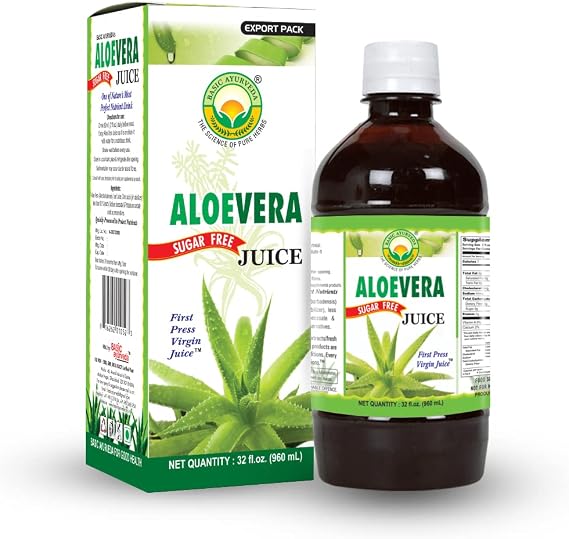 Basic Ayurveda Aloe Vera Juice Sugar Free 960ml