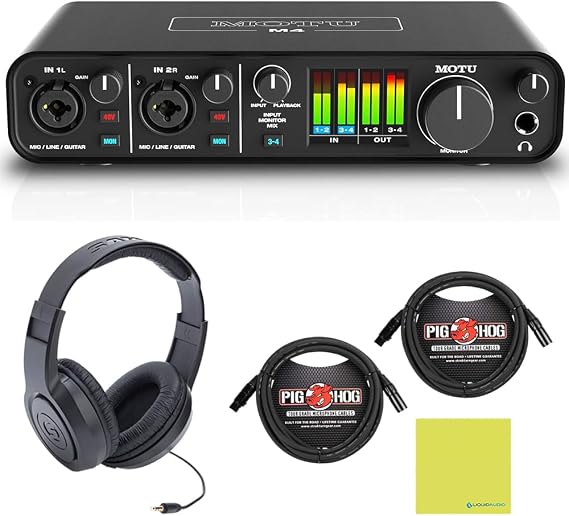 MOTU M4 USB-C Audio Interface Bundle w/Headphones