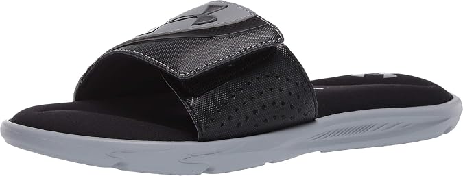 Under Armour Men's Ignite Vi Graphic Strap Slide Sandal, Black 002/Steel, 9 cm, black, 25.0 cm