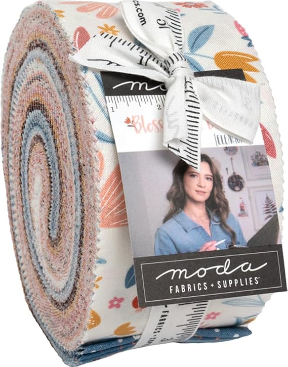 Elena Amo Blossoms and Blooms Jelly Roll 40 2.5-inch Strips Moda Fabrics 39050JR