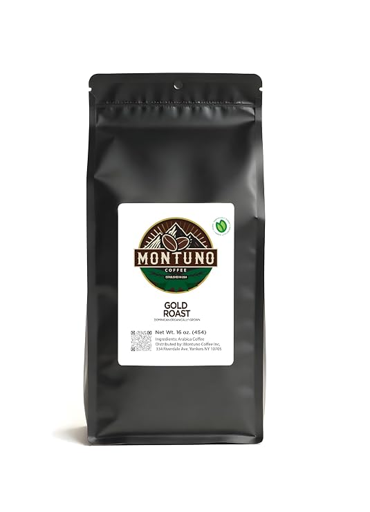 Caribbean Gold Roast Dominican Republic Coffee, Medium Body, Chocolate and Almond Notes (Whole Bean), 1 Lb