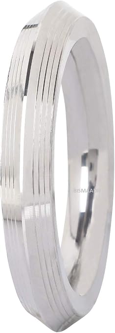 BISMAADH Sikh Punjabi Line Stainless Steel Kada Bracelet for Men & Women 12mm Thickness