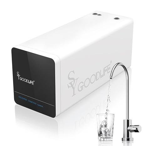 SY GOODLIFE Tankless Reverse Osmosis System, 2:1 Pure, 600G, No Electricity | 6-Stage Under Sink RO Filter, 2:1 Pure to Drain, 0.0001μm Membrane, Reduces Lead, Fluoride, PFAS, 12-Month Life, Easy Install