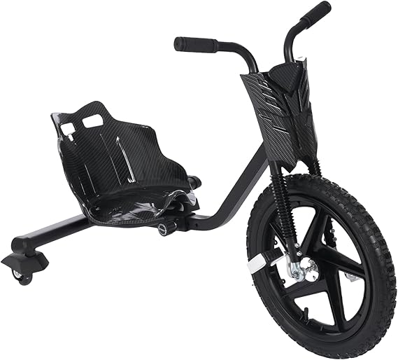 Drift Trike Children’s Tricycle, 3 Wheel Kids Drift Cart, Pedal-Drift Bike Bicycle, Kids' Trikes suitable, 80kg Capacity, Adjustable Seat, for Children over 6 Years Old in Homes Amusement Parks etc