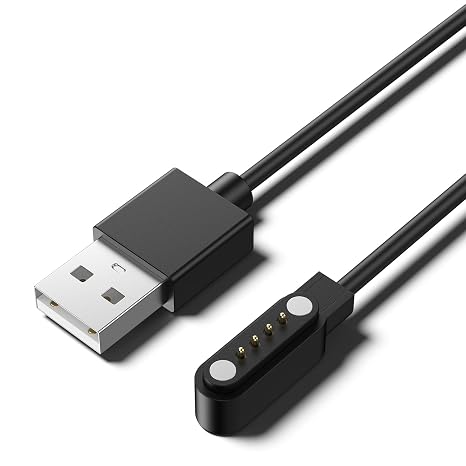 Vanjua Charger Cable for Bone Conduction Headphone, 4-pin Magnetic Charger Cable for SAMVEK X7/Dnniakm X7 Pro/Tevese X16/BZOJIFO X16/Hitarah X19, Replacement USB Charging Cord (7.62mm Pitch), 1Pack