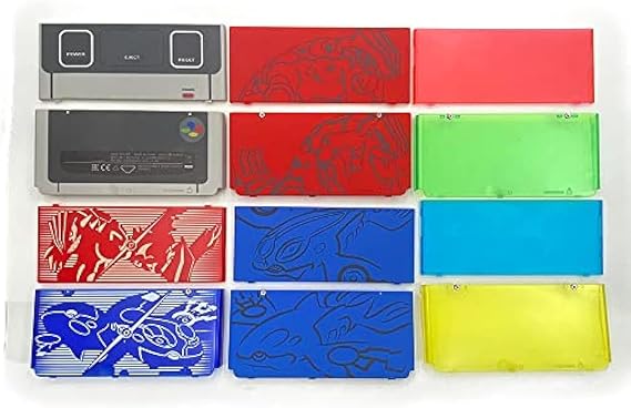 2015 for New 3DS Replacement Front Faceplate Back Plates Part Shell Housing Case Cover (Black)