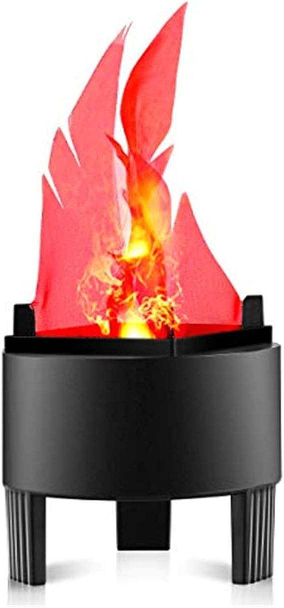 Electronic LED Fake Fire Flame Light Simulated fake Camp Fire Campfire | Halloween fire fake Flame Effect Light No Heat Base Artificial Flame 3D Campfire Centerpiece for Christmas, Night Clubs