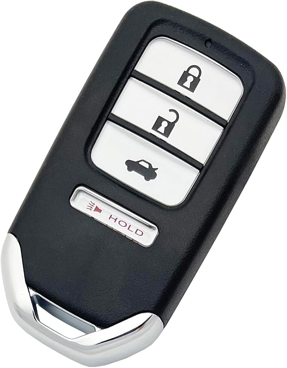 Horande Replacement Key Fob Cover Case fits Honda Accord Civic CR-V CR-Z HR-V Pilot Keyless Entry Key Fob Shell 4 Buttons
