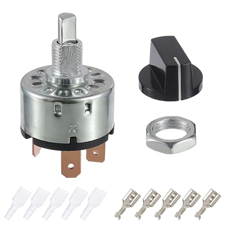 12A 250V/16A 125V Rotary Switch 4Position 3Speed Fan Heater Speed Selector Switch with Knob and terminals