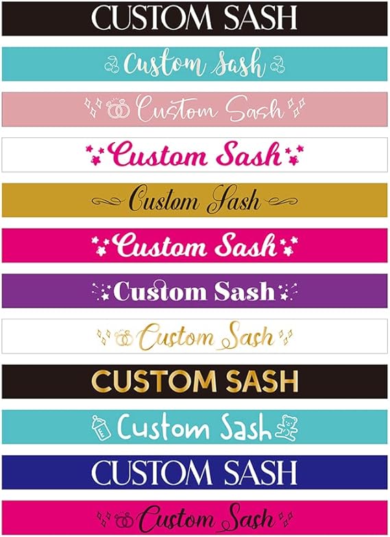 Custom Sash Make Your Own Sash 3.15" Wide x 35" Long from Shoulder to Hip