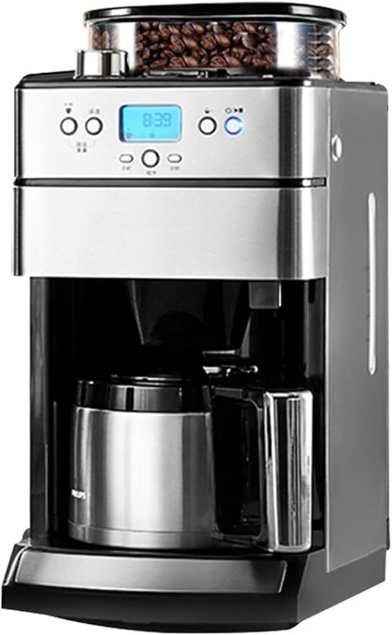 Coffee Maker Coffee Pot Home Small Coffee Machine Fully Automatic Grinding Integrated Coffee Machine, EU, Silver Grey