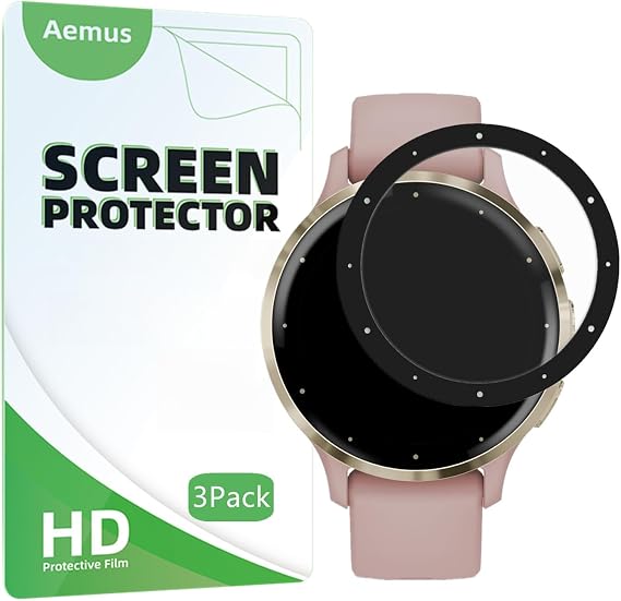 Compatible for Garmin Venu 3S Screen Protector (3 Pack) Smart Watch 3D Full Coverage Protective Film