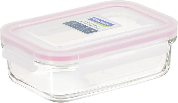 GLASSLOCK Primanova Rectangular Glass Storage Container, 400 ml