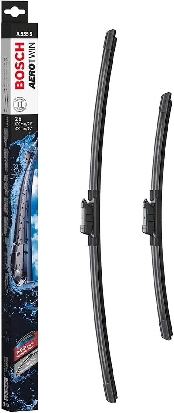 BOSCH Aerotwin Wiper Set Vw Polo (2009-2017), Skoda Fabia (2015-2021) [600/400 mm] A555S 3397007555
