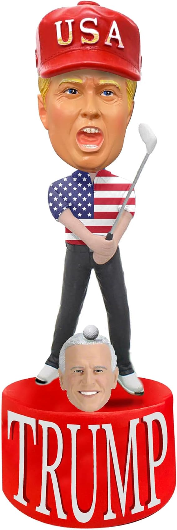 Donald Trump 2024 Collectibles Trump Merchandise for Patriotic Americans - Talking Bobblehead with Audio Lines Iconic Phrases - Donald Trump Bobblehead Figures - Trump Rally (Golfing)