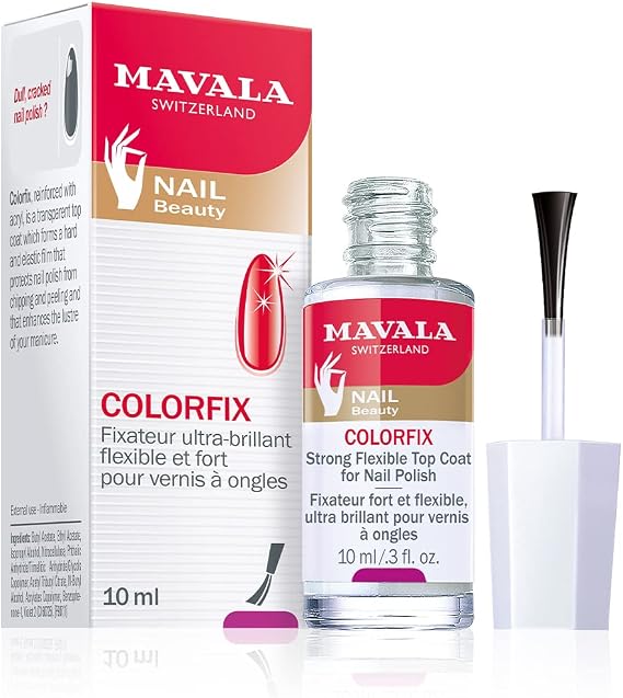 MAVALA Colorfix | Strong Flexible Top Coat for Nails | Make Manicures Last Longer | Drys Hard | Combat Chipping and Flaking | Brilliant Sheen | 0.3 Ounce