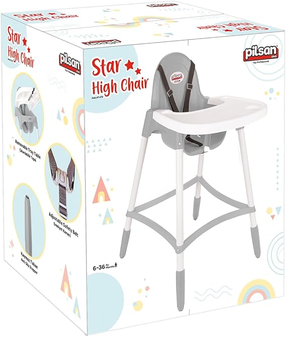 Pilsan Star High Chair Grey