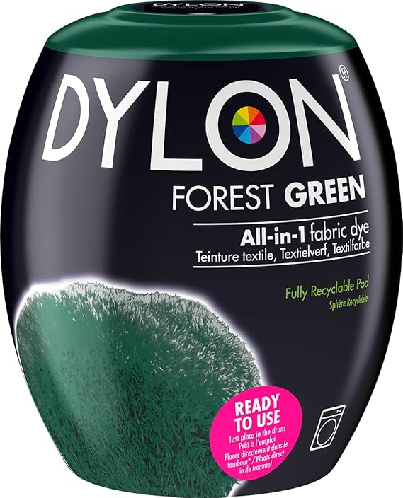 Dylon - Washing Machine Fabric Dye Pod for Clothes & Soft Furnishings, 350g (Pack of 1) - Forest Green