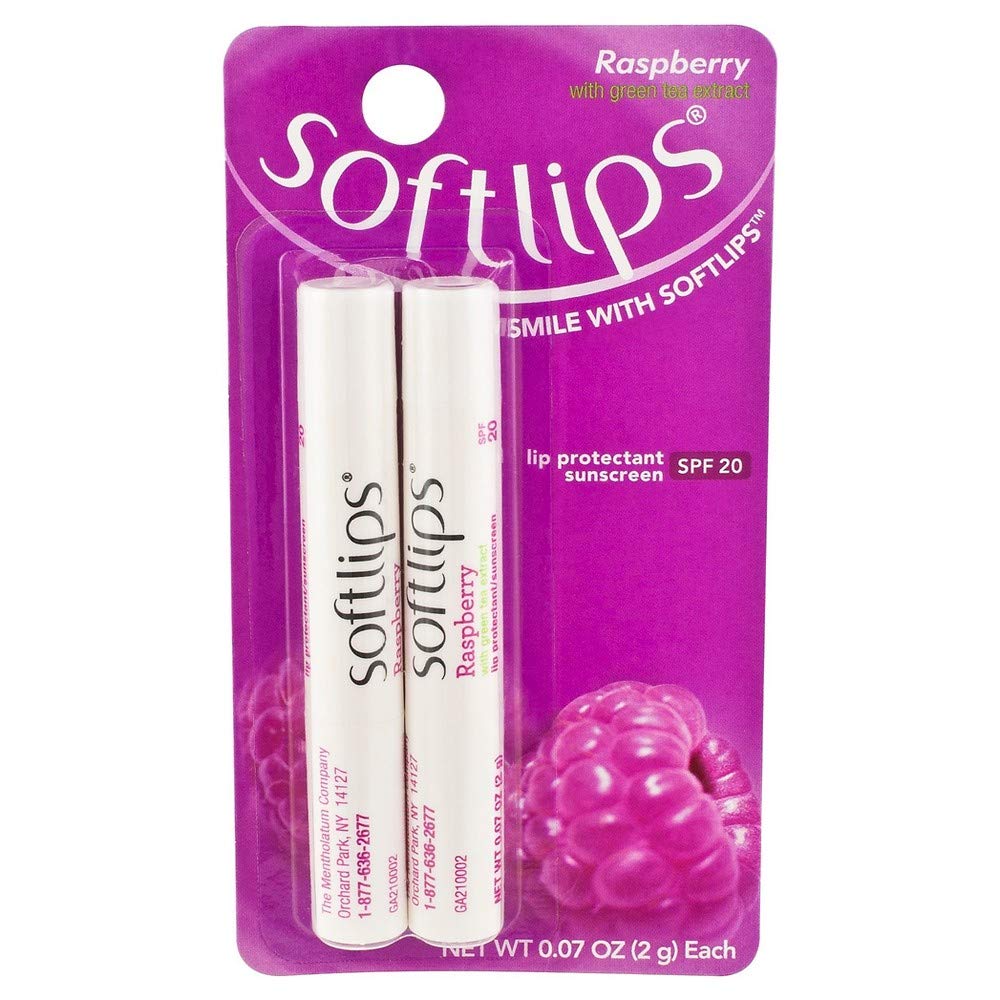 Softlips Lip Balm with Spf 20 - Raspberry Pack of 4