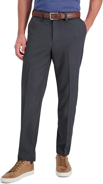 Haggar Men's Cool 18 Pro Slim Fit Flat Front Super Flex Waistband Casual Pant
