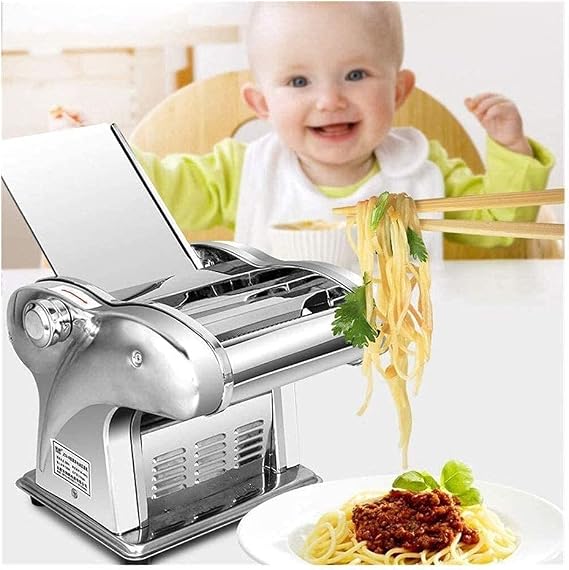 Machine, Noodle Machine Maker Machines, Spaghetti Roller, Stainless Steel Roller Machine Includes Cutter For Tagliattelle Linguine Lasagna