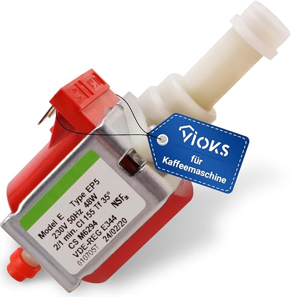 Ulka EP5 48 W Water Pump 230 V Replacement for Whirlpool 481236018581 Water Pump for Coffee Machine Saeco Fully Automatic Coffee Machines