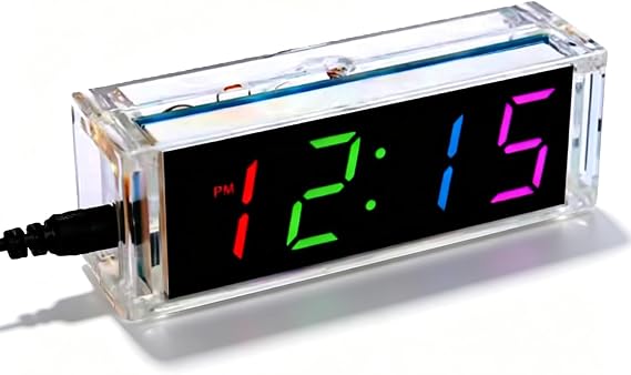Soldering Practice Kit Square Clock Electronic DIY Kits Soldering Project Kit