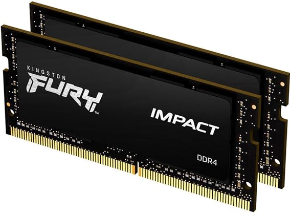 Kingston Fury Impact 16 (2 x 8 GB) 3200MHz DDR4 CL20 Laptop Memory Kit of 2 KF432S20IBK2/16