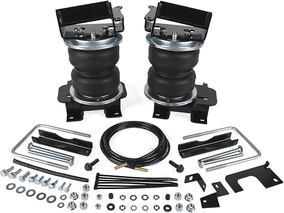 Air Lift Air Spring Kit, Loadlifter 5000, Bags/Brackets/Lines, 5000 lb Capacity, Black Powder Coat Brackets, Rear, Ford Fullsize Truck 2021-22, Kit