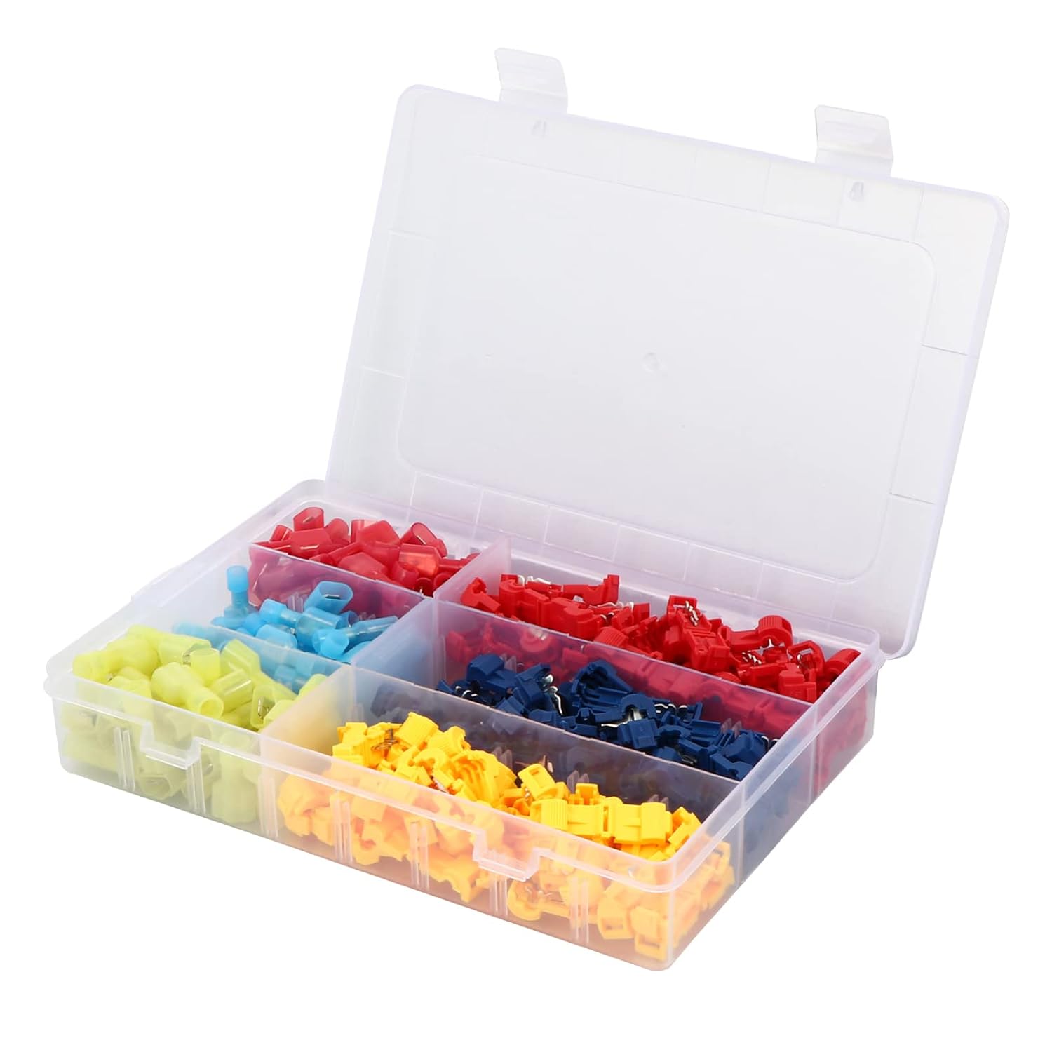 KICHOUSE 200pcs Tap Self-Stripping Wire Connectors Kit Quick Splice Electrical Terminals for Easy Installation Thick Tinned for Reliable Performance