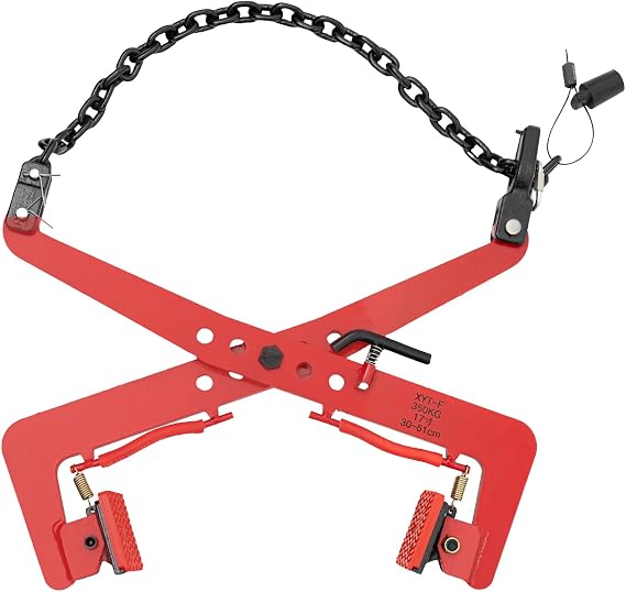 Lifting Clamp, 350KG/771.6 lbs Pallet Puller Clamp Industrial Vertical Plate Lifting Clamp Steel Heavy Duty Lifting Pliers Chain-Type Clamp for Lifting Timber, Boards, Wooden Pallets