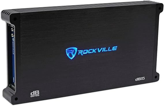 Rockville dB15 Mono Car Amplifier, 6000W, Class-D, Dyno-Certified, Subsonic Filter, EQ, Crossover, Bass Remote, Perfect for Subwoofers, and Car Audio | Class D, MOSFET Power Supply, Bass Knob, Subsonic Filter, 12dB Bass EQ, Phase Control, 150A Fuse, Soft Start System