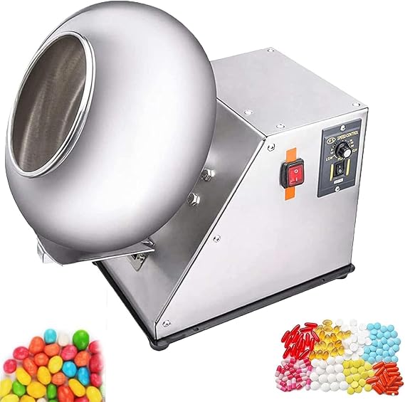 Table Top Small Commercial Mini Chocolate Panning Machine,Automatic Tablet Coating Machine,Chocolate Coating Machine,Sugar Coating Pan,Coater,Peanut Nut Coating Machine, 20240318