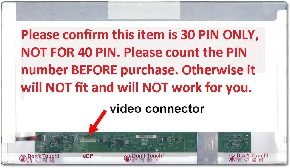 BRIGHTFOCAL New Screen Replacement for B173RTN01.1 30 PIN HD 1600x900 LCD LED Display Panel
