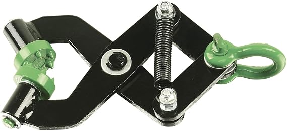 Brush Grubber Single Person Brush Grubber Mini with 12 Gripping Teeth and Spring Loaded Jaws Brush Up To 2 Inch Diameter, Black/Green