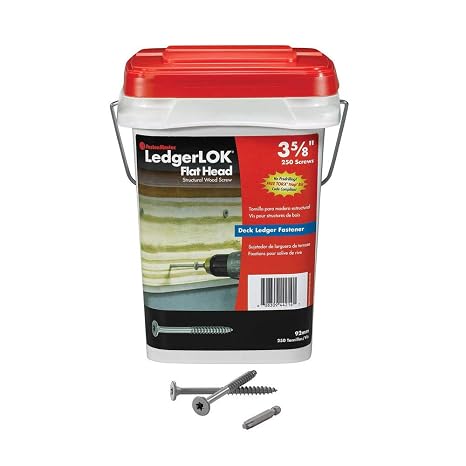 FastenMaster LedgerLok Flat Head Wood Screw - Bucket of 250-3-5/8"