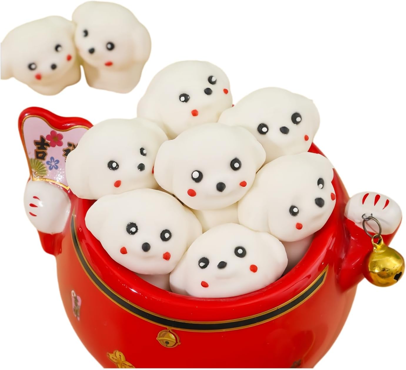 JOIYSVEN - Puppy Marshmallows - Halal - Large - Vegan - Marshmallow Candy - Cake Decoration - Meal Decoration - Cake Baking Decoration - 10g * 10 pieces