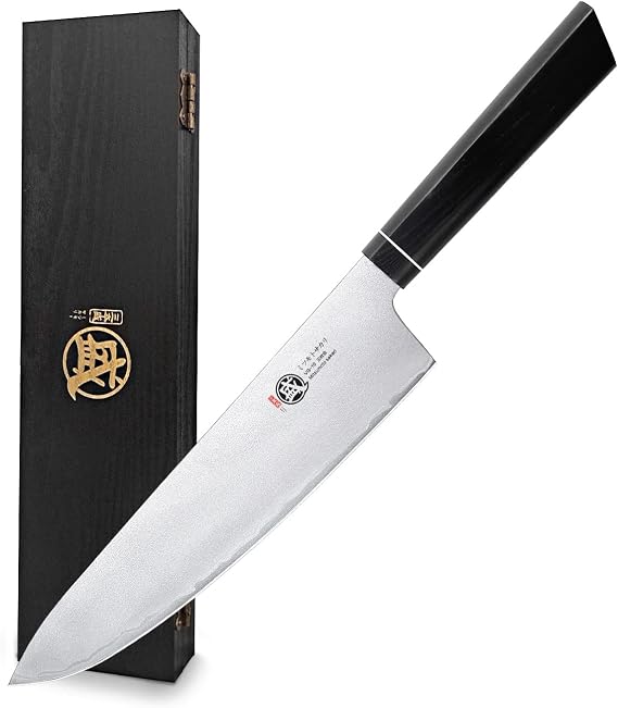 MITSUMOTO SAKARI 8 Inch Japanese Gyuto Chef Knife VG-10 Hand Forged