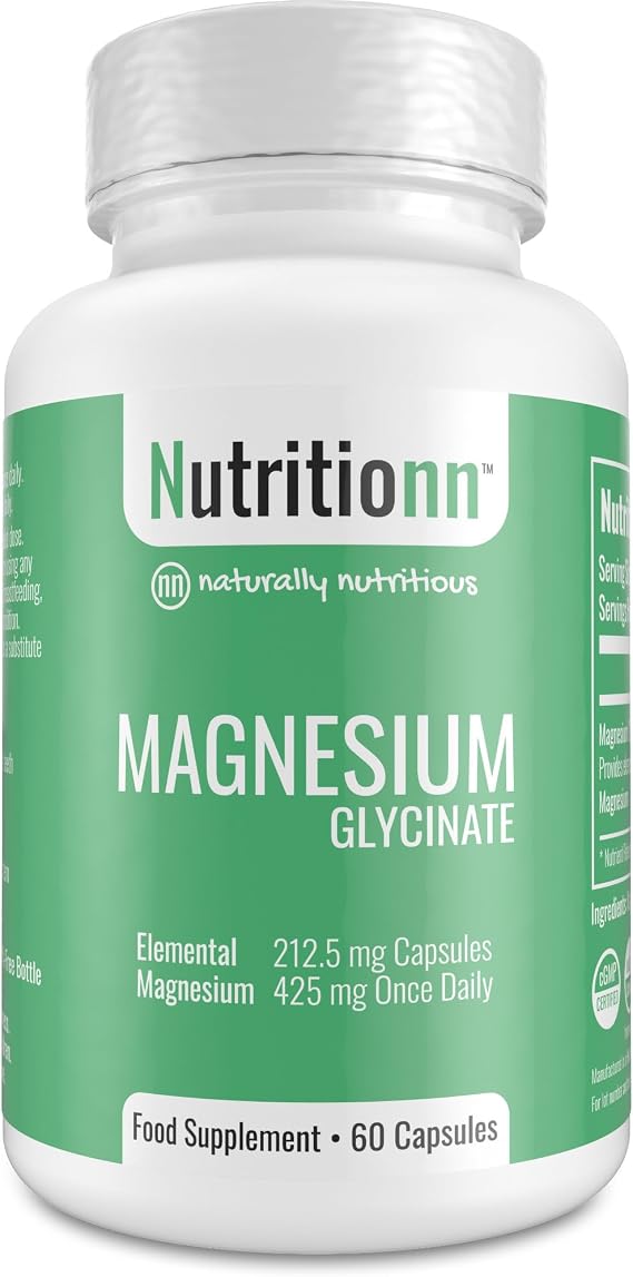 Nutritionn Magnesium Glycinate 200mg Capsules, Pure Bisglycinate