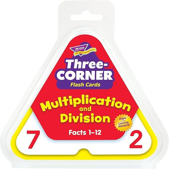 Trend Enterprises 48x Three-Corner Multiplication & Division Flash Cards