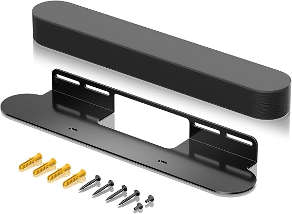 Sound bar Mount for Sonos Beam Wall Mount- Heavy Duty Wall Bracket Mount for Sonos Beam Gen 1 & Gen 2 Mounting Bracket for Space Saving, Black