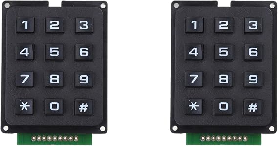 2Pcs 4 x 3 Matrix Array 12 Switch Keypad Keyboard Module MCU Membrane Button Electric Keyboard DIY Kit