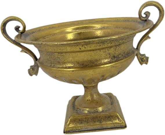 Multipurp Flower Arrangement Holder Retro Metal Flowerpot For Front Porch And Entryways Decor Walk Ways Garden Office, Retro Golden, 24.5x18x10cm